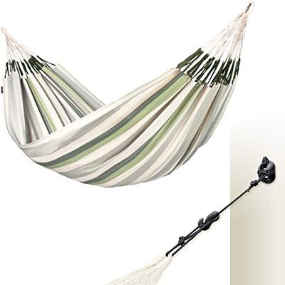Siesta ® Brisa Kingsize + Multizweck-Befestigung Hängematte, handgefertigt in Kolumbien, mit 180 cm Breite für entspannte Momente drinnen und draußen. (Cedar) Siesta ® Brisa Kingsize + Multizweck-Befestigung Hängematte, handgefertigt in Kolumbien, mit 180 cm Breite für entspannte Momente drinnen und draußen. (Cedar)