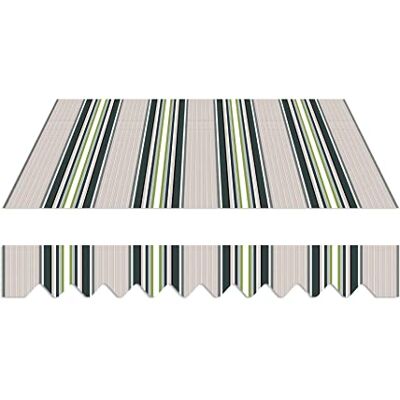 home Trends Markisenstoff 4m Markise mit Volant 4 x 3 m Markisenbespannung ersatzstoff 387 x 300cm Balkon Markise wasserabweisend & Sonnenschutz Ersatz Markisentuch P6002 home Trends Markisenstoff 4m Markise mit Volant 4 x 3 m Markisenbespannung ersatzstoff 387 x 300cm Balkon Markise wasserabweisend & Sonnenschutz Ersatz Markisentuch P6002