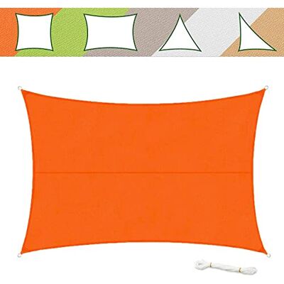 casa pura Sonnensegel 5 x 7 m, Orange inkl. Befestigungsmaterial Rechteck Reißfestes Polyester-Gewebe Wasserabweisend imprägniert Sonnenschutz casa pura Sonnensegel 5 x 7 m, Orange inkl. Befestigungsmaterial Rechteck Reißfestes Polyester-Gewebe Wasserabweisend imprägniert Sonnenschutz