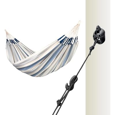 Siesta ® Brisa Klassische Doppel + Multizweck-Befestigung Hängematte, handgefertigt in Kolumbien, mit 160 cm Breite für entspannte Momente drinnen und draußen. (Sea Salt) Siesta ® Brisa Klassische Doppel + Multizweck-Befestigung Hängematte, handgefertigt in Kolumbien, mit 160 cm Breite für entspannte Momente drinnen und draußen. (Sea Salt)