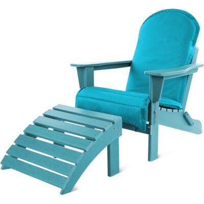 normani Original Adirondack Muskoka Gartenstuhl in Holzoptik aus extra stabilem und langlebigem recyceltem Material Faltbarer Gartensessel mit Fußstütze und Auflage Terrassenstuhl Türkis Einheitsgröße normani Original Adirondack Muskoka Gartenstuhl in Holzoptik aus extra stabilem und langlebigem recyceltem Material Faltbarer Gartensessel mit Fußstütze und Auflage Terrassenstuhl Türkis Einheitsgröße