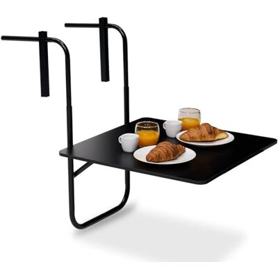 Brixy Infinity Goods Balkontisch Klappbar 60 x 60 cm Verstellbar Hängetisch Schwarz Brixy Infinity Goods Balkontisch Klappbar 60 x 60 cm Verstellbar Hängetisch Schwarz