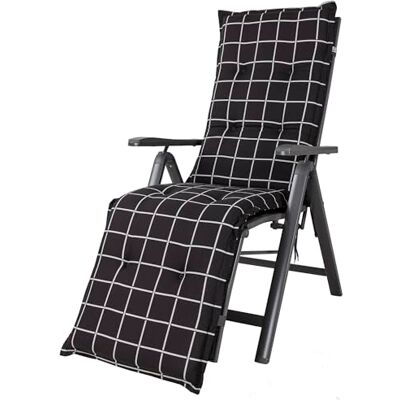 KETTLER Auflage Relaxliege Milano 2398 anthrazit-grau kariert 170x49x6 cm KETTtex KETTLER Auflage Relaxliege Milano 2398 anthrazit-grau kariert 170x49x6 cm KETTtex