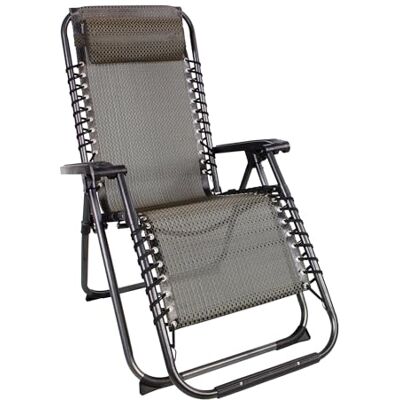 Spetebo Relaxsessel mit Kopfkissen aus Textil Gewebe 178 x 65 cm grau-braun Gartenstuhl mit Verstellbarer Rückenlehne und Fußteil Sonnenliege Hochlehner Gartenliege Liegestuhl klappbar Spetebo Relaxsessel mit Kopfkissen aus Textil Gewebe 178 x 65 cm grau-braun Gartenstuhl mit Verstellbarer Rückenlehne und Fußteil Sonnenliege Hochlehner Gartenliege Liegestuhl klappbar