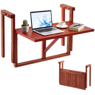VEVOR Balkonhängetisch 560x280 mm Klapptisch 27 kg Hängetisch Balkontisch für Terrasse Garten oder Balkon, Passend für 80-135 mm Geländer, Höhenverstellbar, Tischplatte aus Akazienholz, Platzsparend VEVOR Balkonhängetisch 560x280 mm Klapptisch 27 kg Hängetisch Balkontisch für Terrasse Garten oder Balkon, Passend für 80-135 mm Geländer, Höhenverstellbar, Tischplatte aus Akazienholz, Platzsparend