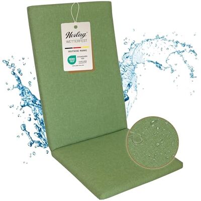 Herlag Sunny Hochlehner-Auflage 123x50x4 cm wetterfest & UV-beständig wasserfest waschbarer Bezug mit Reißverschluss Gartenstuhl Auflage für Hochlehner Öko-Tex 100 Oliv Herlag Sunny Hochlehner-Auflage 123x50x4 cm wetterfest & UV-beständig wasserfest waschbarer Bezug mit Reißverschluss Gartenstuhl Auflage für Hochlehner Öko-Tex 100 Oliv