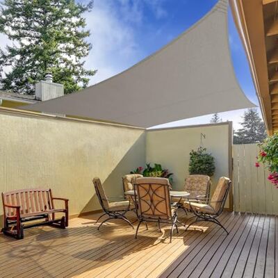 Floordirekt Sonnensegel Wasserdicht Grau 3 x 3 m Sonnenschutz Segel mit Ösen und Befestigungsseile für Balkon Terrasse Camping Floordirekt Sonnensegel Wasserdicht Grau 3 x 3 m Sonnenschutz Segel mit Ösen und Befestigungsseile für Balkon Terrasse Camping