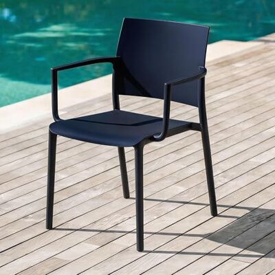 IDIMEX - TERRA - Schwarz - 55x81x52 cm - Gartenstuhl IDIMEX - TERRA - Schwarz - 55x81x52 cm - Gartenstuhl