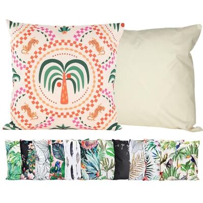 JACK Outdoor Motiv Kissen 45x45cm Lounge Dekokissen inkl. Füllung Wasserabweisend Sitzkissen Garten Stuhl, Farbe:Palmengarten JACK Outdoor Motiv Kissen 45x45cm Lounge Dekokissen inkl. Füllung Wasserabweisend Sitzkissen Garten Stuhl, Farbe:Palmengarten