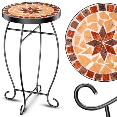 KESSER ® Mosaiktisch Bistrotische Blumenhocker Rund 60 x 34 cm Metall Mosaik Beistelltisch Balkontisch Gartentische Terrassentisch Balkon Steinmosaik Garten Gartentisch Indoor Outdoor, Asteri KESSER ® Mosaiktisch Bistrotische Blumenhocker Rund 60 x 34 cm Metall Mosaik Beistelltisch Balkontisch Gartentische Terrassentisch Balkon Steinmosaik Garten Gartentisch Indoor Outdoor, Asteri