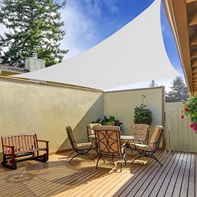 Floordirekt Sonnensegel Wasserdicht Weiß 3 x 3 m Sonnenschutz Segel mit Ösen und Befestigungsseile für Balkon Terrasse Camping Floordirekt Sonnensegel Wasserdicht Weiß 3 x 3 m Sonnenschutz Segel mit Ösen und Befestigungsseile für Balkon Terrasse Camping