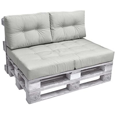 Beautissu Palettenkissen Outdoor Rückenkissen für Paletten Europaletten 60x40cm Hellgrau Auflagen Palettensofa Palettenmöbel Balkon Palettenpolster Garten Lounge Kissen palettenauflage Elements Beautissu Palettenkissen Outdoor Rückenkissen für Paletten Europaletten 60x40cm Hellgrau Auflagen Palettensofa Palettenmöbel Balkon Palettenpolster Garten Lounge Kissen palettenauflage Elements