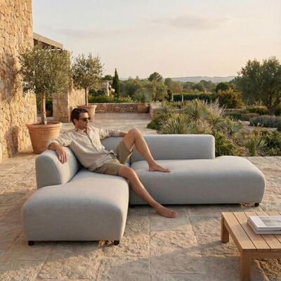 IDIMEX Outdoor-Sofa Calabria gepolstert, Hellgrau – mit gemütlicher Polsterung für Ihre Gartenlounge aus wetterfestem Stoff und robustem Aluminium für Terrasse oder Balkon IDIMEX Outdoor-Sofa Calabria gepolstert, Hellgrau – mit gemütlicher Polsterung für Ihre Gartenlounge aus wetterfestem Stoff und robustem Aluminium für Terrasse oder Balkon