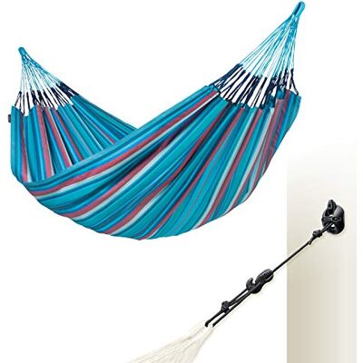 Siesta ® Brisa Kingsize + Multizweck-Befestigung Hängematte, handgefertigt in Kolumbien, mit 180 cm Breite für entspannte Momente drinnen und draußen. (Brisa Wave) Siesta ® Brisa Kingsize + Multizweck-Befestigung Hängematte, handgefertigt in Kolumbien, mit 180 cm Breite für entspannte Momente drinnen und draußen. (Brisa Wave)