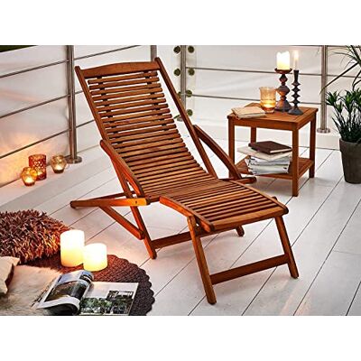 SAM Sonnenliege Fuki, Akazienholz massiv & geölt, Gartenliege klappbar Deckchair für Balkon, Terrasse, Garten und Wintergarten, pflegeleichter Liegestuhl SAM Sonnenliege Fuki, Akazienholz massiv & geölt, Gartenliege klappbar Deckchair für Balkon, Terrasse, Garten und Wintergarten, pflegeleichter Liegestuhl