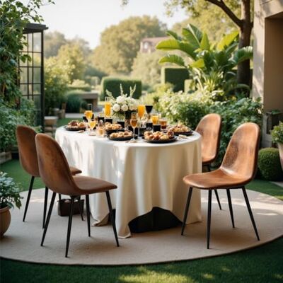 FurnitureR 4 Gartenstühle aus Schweden, Outdoor-Stuhl, Braun, moderner Stil, Material Eisen, lackiert, Komfort und Robustheit, ideal für Garten und Terrasse FurnitureR 4 Gartenstühle aus Schweden, Outdoor-Stuhl, Braun, moderner Stil, Material Eisen, lackiert, Komfort und Robustheit, ideal für Garten und Terrasse