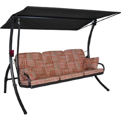 ANGERER Hollywoodschaukel Elegance rot-beige-braun Gemustert ANGERER Hollywoodschaukel Elegance rot-beige-braun Gemustert