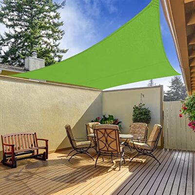 Floordirekt Sonnensegel Wasserdicht Hellgrün 3 x 3 m Sonnenschutz Segel mit Ösen und Befestigungsseile für Balkon Terrasse Camping Floordirekt Sonnensegel Wasserdicht Hellgrün 3 x 3 m Sonnenschutz Segel mit Ösen und Befestigungsseile für Balkon Terrasse Camping