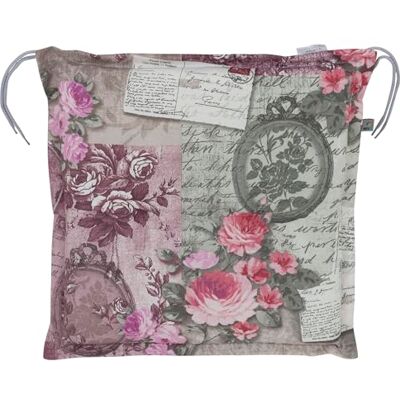 KETTLER KETTtex 0798 Auflage Hocker Rom rosa-grau Blumen Landhaus 50x50x6 cm Sitzpolster KETTLER KETTtex 0798 Auflage Hocker Rom rosa-grau Blumen Landhaus 50x50x6 cm Sitzpolster
