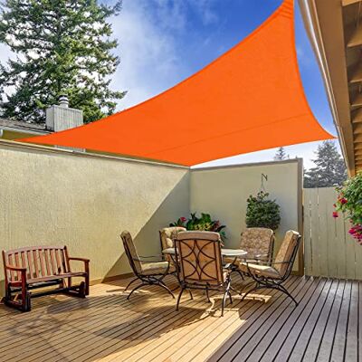 Floordirekt Sonnensegel Wasserdicht Orange 3 x 3 m Sonnenschutz Segel mit Ösen und Befestigungsseile für Balkon Terrasse Camping Floordirekt Sonnensegel Wasserdicht Orange 3 x 3 m Sonnenschutz Segel mit Ösen und Befestigungsseile für Balkon Terrasse Camping