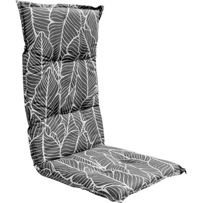 Spetebo Pflegeleichtes Polster für Hochlehner Blätter Gartenstuhl Auflage grau mit Haltegurt Sitzkissen Stuhlauflage (Modell 22) Spetebo Pflegeleichtes Polster für Hochlehner Blätter Gartenstuhl Auflage grau mit Haltegurt Sitzkissen Stuhlauflage (Modell 22)