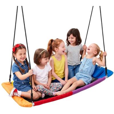 VEVOR Nestschaukel 149x77 cm Tellerschaukel Familienschaukel 317 kg Bunt für Outdoor & Indoor, Schaukelsitz aus 900D Oxford-Gewebe mit 2 Aufhängegurten, Verstellbaren Seilen & Abgerundeten Kanten VEVOR Nestschaukel 149x77 cm Tellerschaukel Familienschaukel 317 kg Bunt für Outdoor & Indoor, Schaukelsitz aus 900D Oxford-Gewebe mit 2 Aufhängegurten, Verstellbaren Seilen & Abgerundeten Kanten