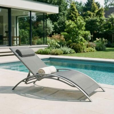 IDIMEX Gartenliege Relax mit Verstellbarer Rückenlehne und Kissen, Grau – wetterfeste Sonnenliege, klappbar für Balkon oder Terrasse, Aluminiumgestell und Textilene, pflegeleicht und komfortabel IDIMEX Gartenliege Relax mit Verstellbarer Rückenlehne und Kissen, Grau – wetterfeste Sonnenliege, klappbar für Balkon oder Terrasse, Aluminiumgestell und Textilene, pflegeleicht und komfortabel