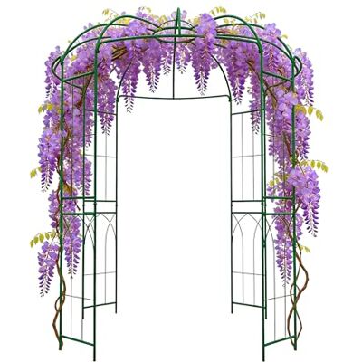 Relaxdays Rosenpavillon Metall, HBT 275x211x211 cm, Rankhilfe Kletterpflanzen, Garten, Rankpavillon begehbar, dunkelgrün Relaxdays Rosenpavillon Metall, HBT 275x211x211 cm, Rankhilfe Kletterpflanzen, Garten, Rankpavillon begehbar, dunkelgrün