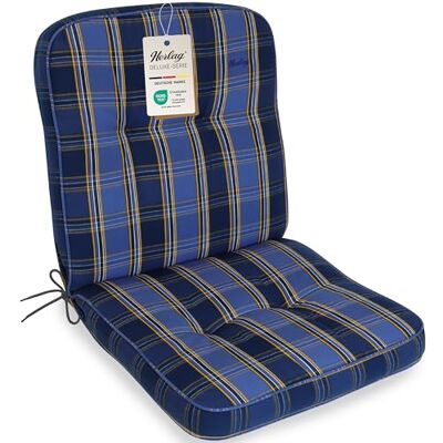 Herlag Niedriglehner-Polsterauflage Tilly 100x50x7cm Stuhlauflage 7cm Karo-Motiv Auflage Niederlehner-Gartenstuhl Deluxe-Serie hoher Komfort Öko Tex 100 Blau-Kariert Herlag Niedriglehner-Polsterauflage Tilly 100x50x7cm Stuhlauflage 7cm Karo-Motiv Auflage Niederlehner-Gartenstuhl Deluxe-Serie hoher Komfort Öko Tex 100 Blau-Kariert