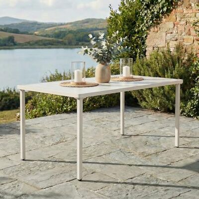 IDIMEX Gartentisch Azalea 140x80cm, Weiß Outdoor Tisch wetterfest für Garten Balkon & Terrasse, Terrassentisch für 6 Personen, Stabil & pflegeleicht Tisch für draußen IDIMEX Gartentisch Azalea 140x80cm, Weiß Outdoor Tisch wetterfest für Garten Balkon & Terrasse, Terrassentisch für 6 Personen, Stabil & pflegeleicht Tisch für draußen
