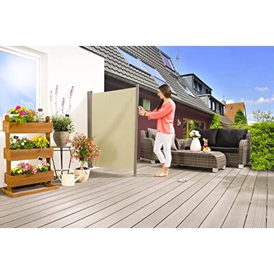 empasa Seitenmarkise 'Slim' Sichtschutz Sonnenschutz Windschutz Farbe:cremeweiß, Größe:160 x 300 cm empasa Seitenmarkise 'Slim' Sichtschutz Sonnenschutz Windschutz Farbe:cremeweiß, Größe:160 x 300 cm