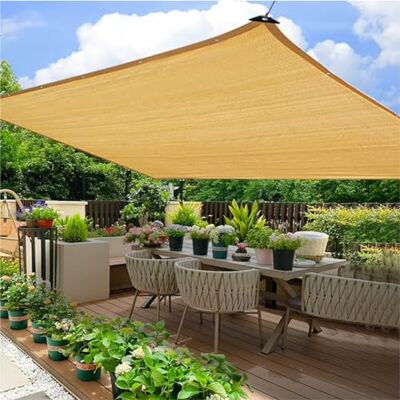 Generic Schattiernetz UV Beständiges Netz Sonnensegel Rechteckig Gartenmasche Schattenplane Schattennetz Mit Ösen UV Schutz Für Terrasse Pergola Balkon Garten(5x9m) Generic Schattiernetz UV Beständiges Netz Sonnensegel Rechteckig Gartenmasche Schattenplane Schattennetz Mit Ösen UV Schutz Für Terrasse Pergola Balkon Garten(5x9m)