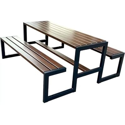 Generic Rattanland Gartenmöbel Set Picknickbank Modern aus hochwertigstem Holz für den Garten, Zuhause (Nuss) Generic Rattanland Gartenmöbel Set Picknickbank Modern aus hochwertigstem Holz für den Garten, Zuhause (Nuss)