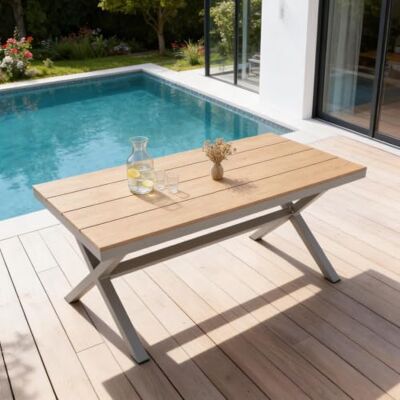 IDIMEX - WINDY - Aluminium - WPC - Gartentisch IDIMEX - WINDY - Aluminium - WPC - Gartentisch
