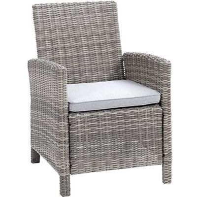 Greemotion Polyrattan-Sessel Malia, Gartensessel mit Kissen, ca. 65 x 90 x 59 cm Greemotion Polyrattan-Sessel Malia, Gartensessel mit Kissen, ca. 65 x 90 x 59 cm