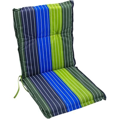 Spetebo Annecy Niedriglehner Polster Auflage, grün, 100 x 50 cm Gartenstuhl Niederlehner Kissen, grafisches Muster, Sitzkissen Stuhlauflage, mit Bändern Spetebo Annecy Niedriglehner Polster Auflage, grün, 100 x 50 cm Gartenstuhl Niederlehner Kissen, grafisches Muster, Sitzkissen Stuhlauflage, mit Bändern