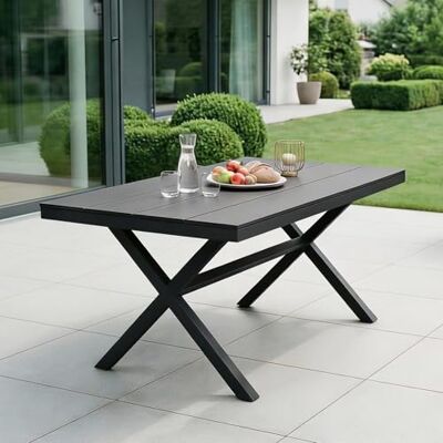 IDIMEX Gartentisch ISOLA, Schwarz – Outdoor Tisch wetterfest und strapazierfähig, Aluminiumgestell und WPC Holzoptik ideal für Garten, Terrasse und Balkon , einfache Montage, Balkontisch, Terrassenmöbel IDIMEX Gartentisch ISOLA, Schwarz – Outdoor Tisch wetterfest und strapazierfähig, Aluminiumgestell und WPC Holzoptik ideal für Garten, Terrasse und Balkon , einfache Montage, Balkontisch, Terrassenmöbel