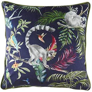 furn. Evans Lichfield Dschungel Lemur Kissenbezug, Samt, Blau, 43 x 43 cm furn. Evans Lichfield Dschungel Lemur Kissenbezug, Samt, Blau, 43 x 43 cm