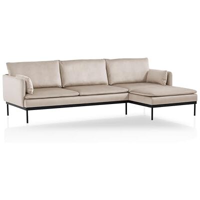 Traumnacht Ecksofa Lyon Sofa 2-Sitzer mit Recamiere, beige/Recamiere lässt sich flexibel an der rechten oder linken Seite anbauen, produziert nach deutschem Qualitätsstandard, leichter Aufbau Traumnacht Ecksofa Lyon Sofa 2-Sitzer mit Recamiere, beige/Recamiere lässt sich flexibel an der rechten oder linken Seite anbauen, produziert nach deutschem Qualitätsstandard, leichter Aufbau
