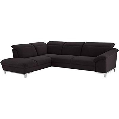 Mivano Ecksofa Teresa / L-Form-Couch mit Kopfteilverstellung und Ottomane / 293 x 84 x 232 / Mikrofaser, Schwarz Mivano Ecksofa Teresa / L-Form-Couch mit Kopfteilverstellung und Ottomane / 293 x 84 x 232 / Mikrofaser, Schwarz