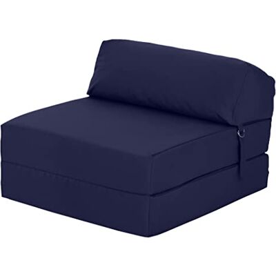 Ready Steady Bed Komfortabler Z-Fold Klappstuhl Leichtes Futon-Sofa Weicher, wasserabweisender Bezug Ergonomisch gestaltete Z Bed Klappmatratze (Marineblau) Ready Steady Bed Komfortabler Z-Fold Klappstuhl Leichtes Futon-Sofa Weicher, wasserabweisender Bezug Ergonomisch gestaltete Z Bed Klappmatratze (Marineblau)