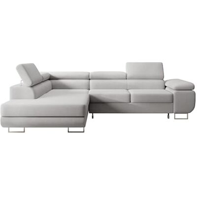 Selsey - Stevil - Grau Velours - Links - Ecksofa mit Schlaffunktion Selsey - Stevil - Grau Velours - Links - Ecksofa mit Schlaffunktion