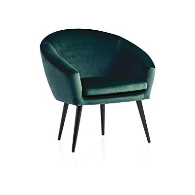 Traumnacht Relaxsessel, Cocktailsessel Theo, bequemer Polstersessel mit Armlehnen, produziert nach deutschem Qualitätsstandard, grün (Samt), 65 x 74 x 81 cm Traumnacht Relaxsessel, Cocktailsessel Theo, bequemer Polstersessel mit Armlehnen, produziert nach deutschem Qualitätsstandard, grün (Samt), 65 x 74 x 81 cm