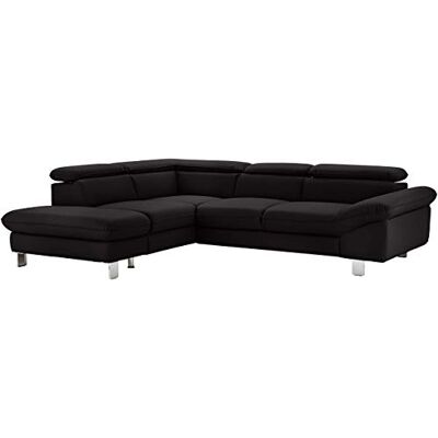 Mivano Ecksofa Driver mit Ottomane links, Ledercouch im modernen Design, Inkl. verstellbare Kopfstützen, 266 x 73 x 214, Kunstleder, Schwarz Mivano Ecksofa Driver mit Ottomane links, Ledercouch im modernen Design, Inkl. verstellbare Kopfstützen, 266 x 73 x 214, Kunstleder, Schwarz