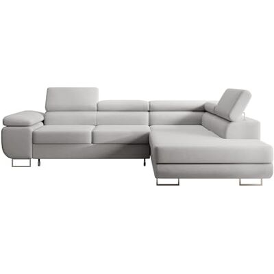 Selsey - Stevil - Grau Velours - Rechtsseitig - Sofa bed Selsey - Stevil - Grau Velours - Rechtsseitig - Sofa bed