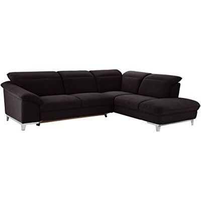 Mivano Bettsofa Teresa / Ecksofa mit Schlaffunktion, Kopfteilverstellung und Ottomane / 293 x 84 x 232 / Mikrofaser, Schwarz Mivano Bettsofa Teresa / Ecksofa mit Schlaffunktion, Kopfteilverstellung und Ottomane / 293 x 84 x 232 / Mikrofaser, Schwarz