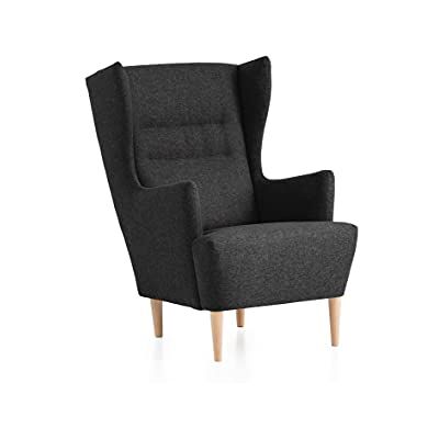 Traumnacht Ohrensessel Lukas, bequemer und moderner Relaxsessel, Polstersessel für Wohnzimmer und Esszimmer, produziert nach deutschem Qualitätsstandard, anthrazit Traumnacht Ohrensessel Lukas, bequemer und moderner Relaxsessel, Polstersessel für Wohnzimmer und Esszimmer, produziert nach deutschem Qualitätsstandard, anthrazit