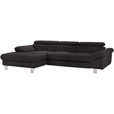 Mivano Ecksofa Driver mit Recamiere links, Ledercouch im modernen Design, Inkl. verstellbare Kopfstützen, 268 x 73 x 169, Kunstleder, Schwarz Mivano Ecksofa Driver mit Recamiere links, Ledercouch im modernen Design, Inkl. verstellbare Kopfstützen, 268 x 73 x 169, Kunstleder, Schwarz