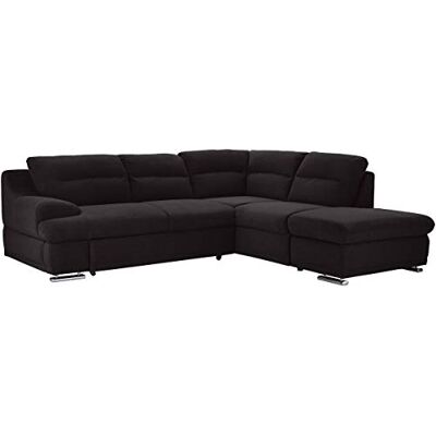 Mivano Ecksofa Coast / Große Schlafcouch in L-Form mit Ottomane rechts, Inkl. Bettfunktion und Stauraum, 264 x 88 x 217, Mikrofaser: schwarz Mivano Ecksofa Coast / Große Schlafcouch in L-Form mit Ottomane rechts, Inkl. Bettfunktion und Stauraum, 264 x 88 x 217, Mikrofaser: schwarz