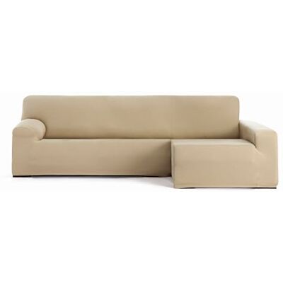 Eysa Bi-elastischer Sofabezug für Chaiselongue, mit langem Arm, rechte Seite rechts, Farbe Beige, Design Harlem Eysa Bi-elastischer Sofabezug für Chaiselongue, mit langem Arm, rechte Seite rechts, Farbe Beige, Design Harlem
